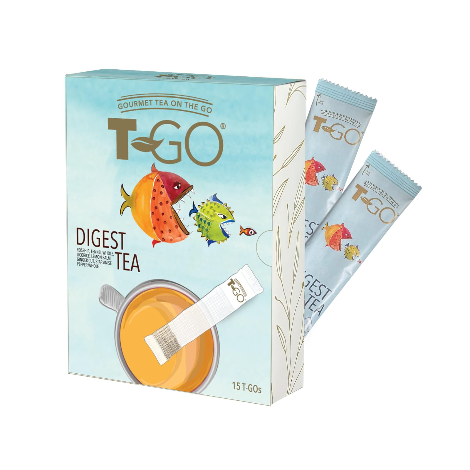 Amazon.com : T-GO Digestive Herbal Tea Fennel Ginger & Lemon Balm